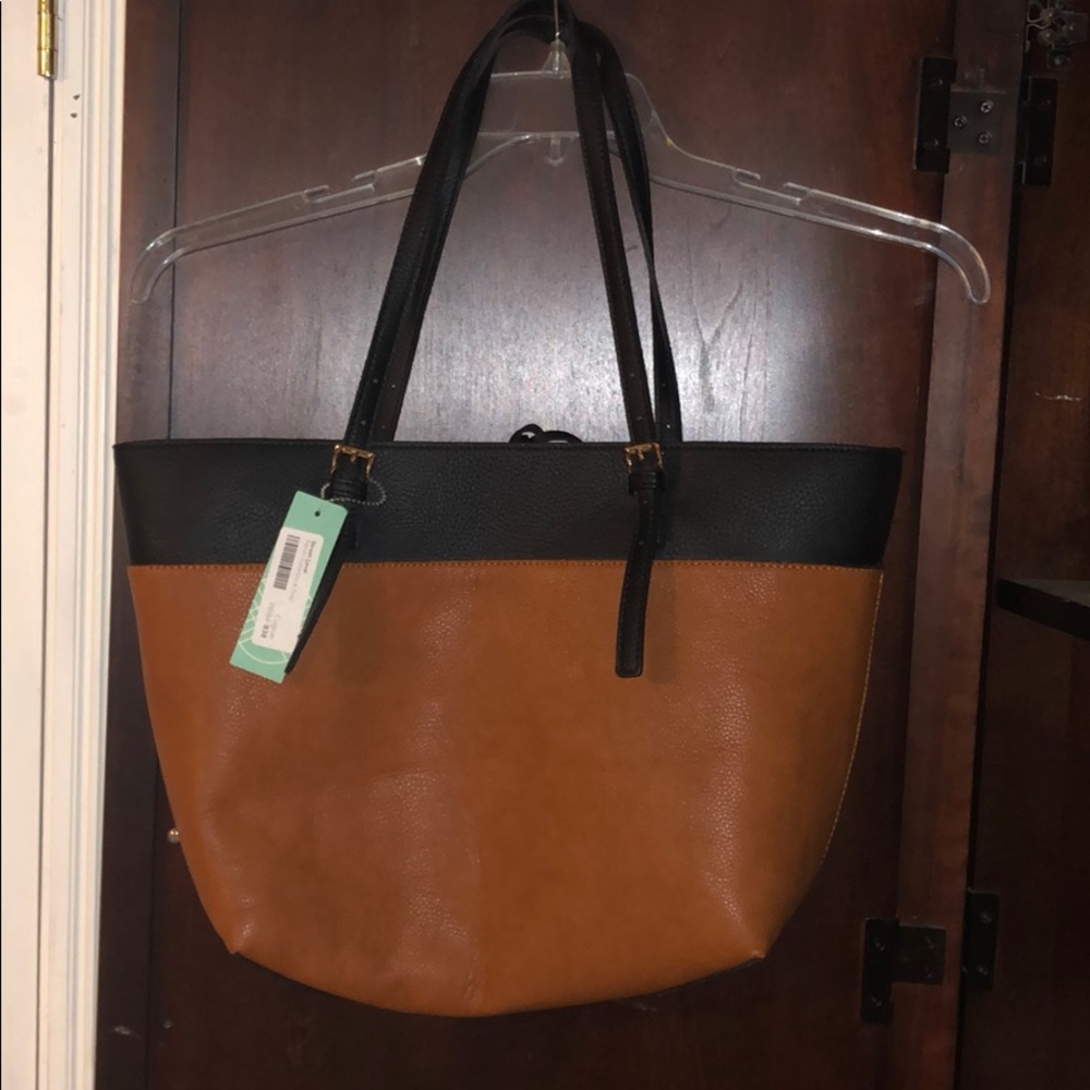 Cognac and Black bag